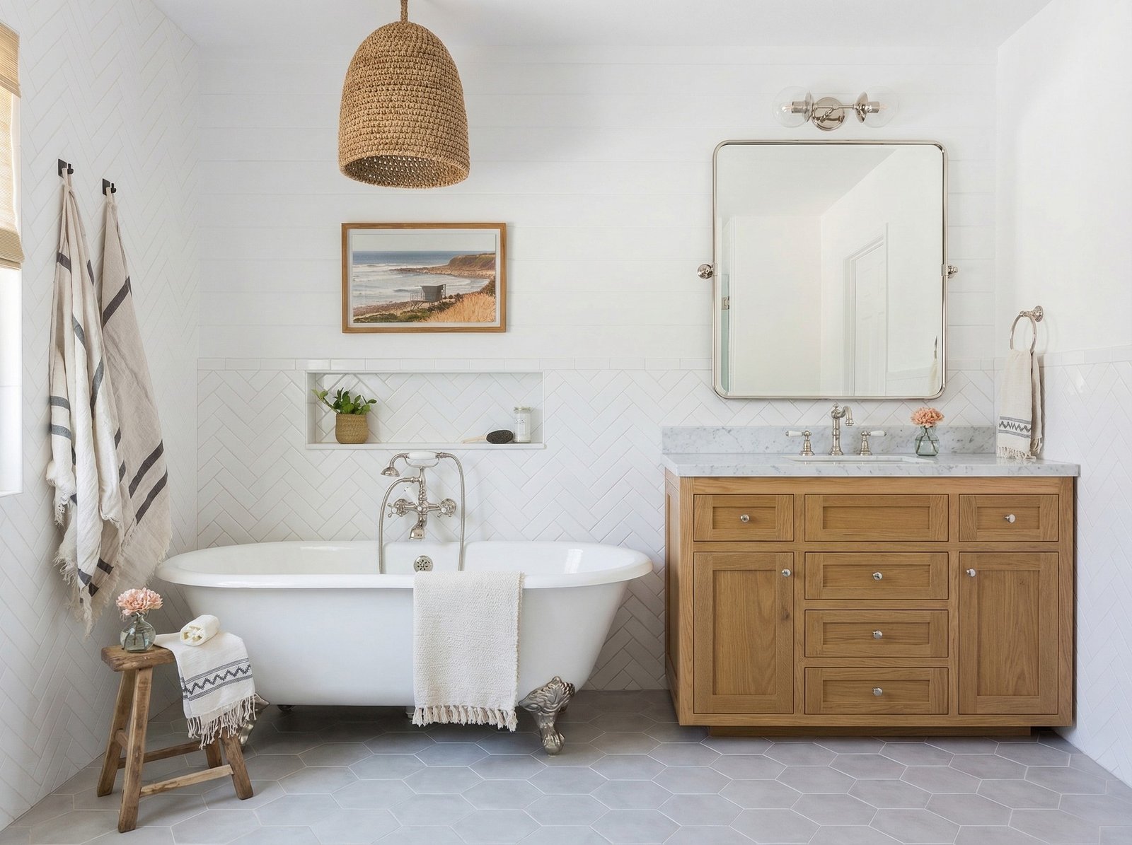 Scandinavian bathroom styles